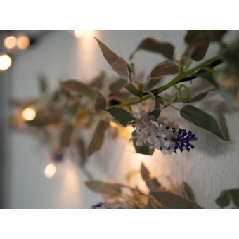 EUROPALMS Flowering Garland, artificial, white, 180cm #18