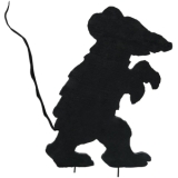 EUROPALMS Silhouette Creepy Mouse, 56cm