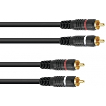 OMNITRONIC RCA Cable 2x2 0.6m