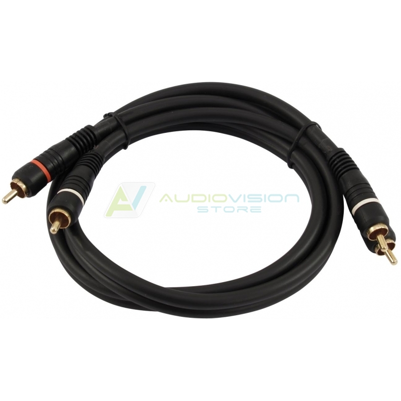 OMNITRONIC RCA Cable 2x2 0.9m | AudioVision.ro