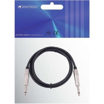 OMNITRONIC Jack Cable 6.3 mono 3m bk ROAD #3