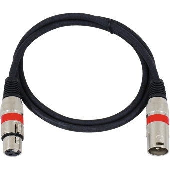 OMNITRONIC XLR Cable 3-pin 1m bk/rd #2