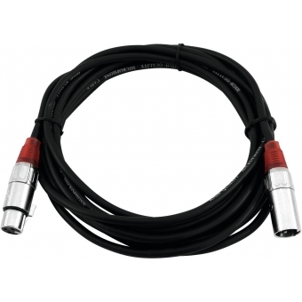 OMNITRONIC XLR Cable 3-pin 5m bk/rd #2