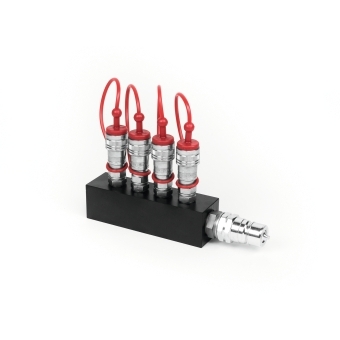 TCM FX CO2 Distribution Block (4x3/8 in to 1x3/8 out)