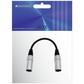 OMNITRONIC Adaptercable XLR(M)/XLR(M) 0.2m bk #3