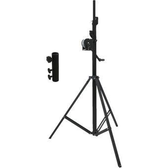 EUROLITE Set STT-400/85 Winch Stand TÜV/GS black + STV-3529 Adapter long