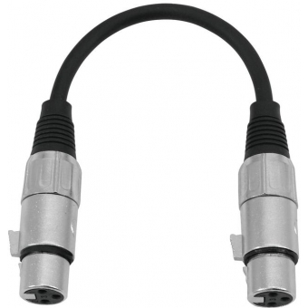 OMNITRONIC Adapter Cable XLR(F)/XLR(F) 0.2m bk #2