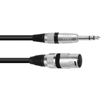 OMNITRONIC Adapter Cable XLR(M)/Jack stereo 0.2m bk