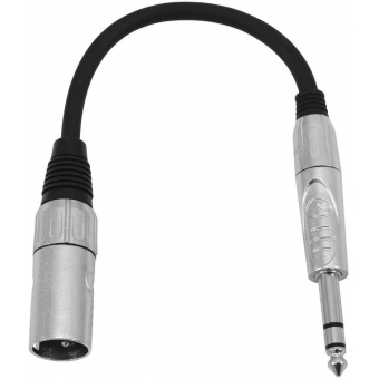 OMNITRONIC Adapter Cable XLR(M)/Jack stereo 0.2m bk #2