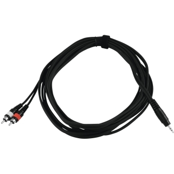 OMNITRONIC Adapter Cable 3.5 Jack/2xRCA 3m bk #2