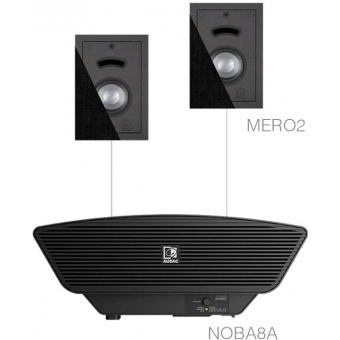 AUDAC CERRA2.3/B - Sistem sonorizare 2x MERO2 + NOBA8A/ Negru