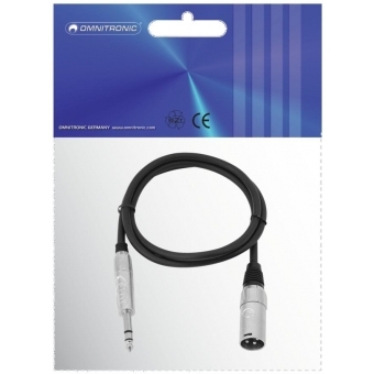 OMNITRONIC Adapter Cable XLR(M)/Jack stereo 2m bk #3