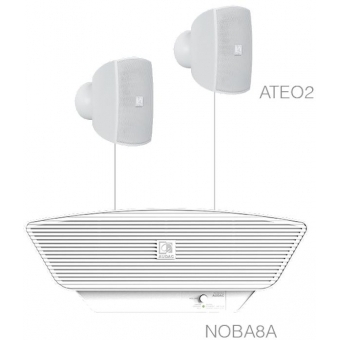 Audac SONA2.3/W - Sistem sonorizare 2 x ATEO2D + NOBA8A/ Alb