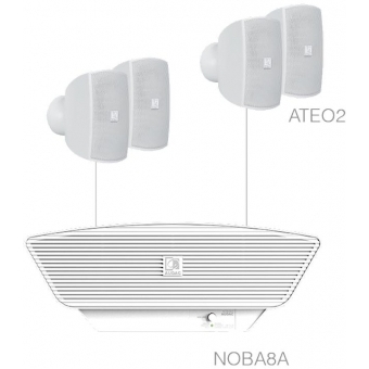 Audac SONA2.5/W - Sistem sonorizare 4 x ATEO2D + NOBA8A/ Alb