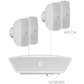 Audac SONA4.5/W - Sistem sonorizare 4 x ATEO4 + NOBA8A/ Alb