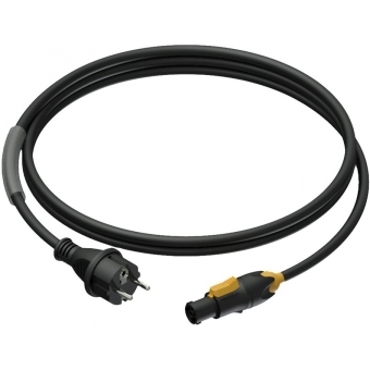 PROCAB PRP433/3 - Cablu de alimentare schuko tata - powerCON TRUE1 mamă 3 x 1,5 mm²/ 3 metri