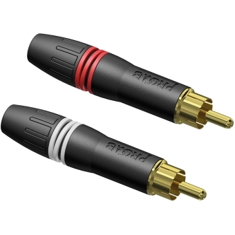 PROCAB PCR2M/BG - Conector cablu - RCA/Cinch profesional tata - contacte aurii - pereche