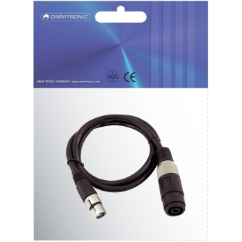 OMNITRONIC Adapter Cable Speaker(F)/XLR(F) 1m bk #3