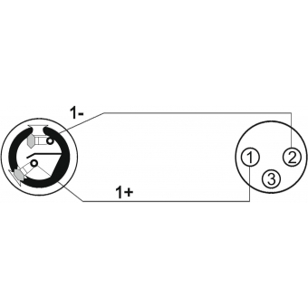 OMNITRONIC Adapter Cable Speaker(F)/XLR(F) 1m bk #4