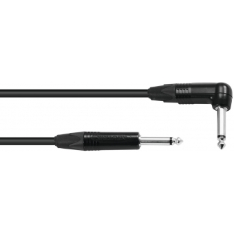 SOMMER CABLE Jack Cable 6.3 mono 1x 90° 6m bk Neutrik