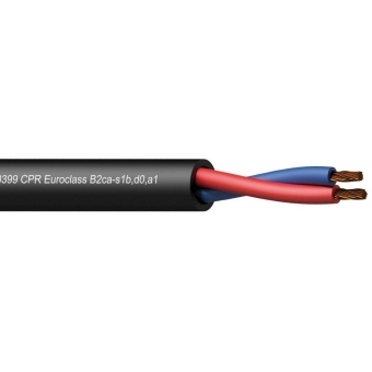 CLS225-B2CA/1 - Loudspeaker cable - 2 x 2.5 mm² - 13 AWG -  EN50399 CPR Euroclass B2ca-s1b,d0,a1 - 100 m plastic reel