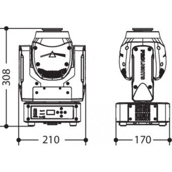 Prolights Jet Spot1 - Spot moving head LED 18W, 16° beam ,9 gobos, 9 filtre culoare/ Alb #3