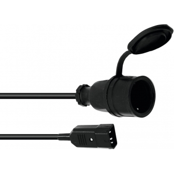OMNITRONIC Adapter Cable IEC(M)/Safety Plug(F) 1m