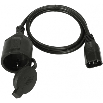 OMNITRONIC Adapter Cable IEC(M)/Safety Plug(F) 1m #2