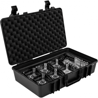 Prolights Dot QPackMR - Kit  6 piese DotQMR, încărcător, telecomandă IR, cutie pelican