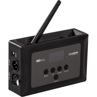 Prolights WDBOX - Modul transceiver DMX wireless, IN/OUT XLR cu 3 pini, distanță 200 m, 2,4 GHz