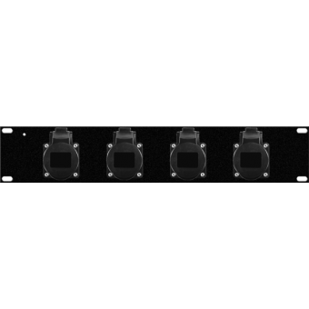 961210 - 2U assembled rack module, 4pcs 16A 3p CEE sockets