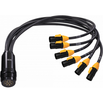 9378SL01 - 3x2.5mm TH07 Spider cable, 23A 19p SOCAPEX socket 20A SETSAC3MX (6pcs), L. 1m