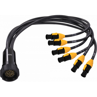 9376SL03 - 3x2.5mm TH07 Spider cable, 23A 19p SOCAPEX socket 20A SETSAC3FX (6pcs), L. 3m