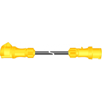 951803L01 - Ass. 3x2.5mm TH07 cable, 16A 3p 110V CEE plug, 16A 3p 110V CEE socket, L. 1m