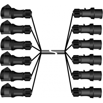 954619L40 - Ass. 18x2,5mm TH07 cable,16A 3p CEE plug (6pc),16A 3p CEE socket (6pc), L. 40m