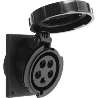 912415 - 32A Panel mount CEE socket, 50/60Hz IP67, 5p (3P+N+E) 400V
