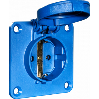 911653 - Panel socket 16 A / 250 V Shuko 2P+E