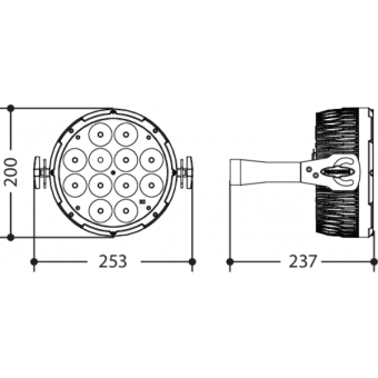 Prolights LumiPar 12UAW - PAR LED alb cu putere mare 12x8W CW, reglabil 16°, IP44 #5