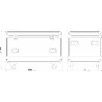 Prolights OXFCIS100 - Flightcase structura rigida / sol pentru seria OMEGAX/ DELTAX LED-display, 100cm #11