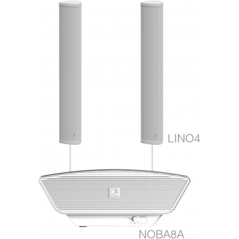 Audac CONGRESS9.3/W - Sistem sonorizare LINO4 + NOBA8A/ ALB