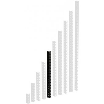 Adam Hall 19" Parts 61535 B 10 - Heavy Duty Rack Strip black 10 U