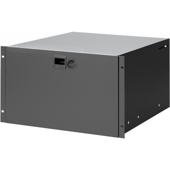 Adam Hall 19" Parts 87406 CL - Rack Drawer 6 U Steel with Built-In Combination Lock