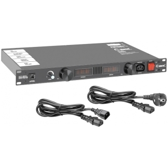 Adam Hall 19" Parts PCL 10 PRO - Power Conditioner with voltmeter and ammeter and rack lighting #2