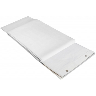 Adam Hall Accessories 0151 X 33 WH - DECO- cloth B1 with burnished Grommets hemmed 3 x 3m white
