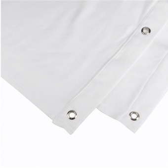 Adam Hall Accessories 0151 X 36 WH - DECO- cloth B1 with burnished Grommets hemmed 3 x 6m white #3