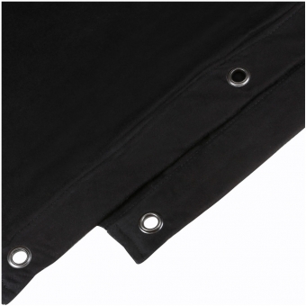 Adam Hall Accessories 0151 X 63 - DECO- cloth B1 with burnished Grommets hemmed 6 x 3m black #3