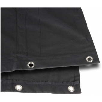 Adam Hall Accessories 0152 X 36 - Blackout cloth B1 black with burnished Grommets hemmed 3 x 6 m #3