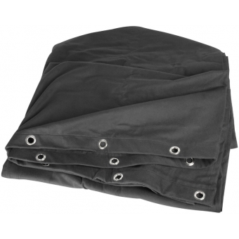 Adam Hall Accessories 0152 X 36 - Blackout cloth B1 black with burnished Grommets hemmed 3 x 6 m #4