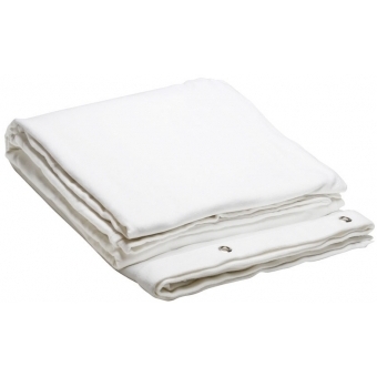 Adam Hall Accessories 0152 X 43 WH - Blackout cloth B1 white with burnished Grommets hemmed 4 x 3 m #2