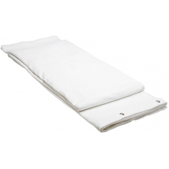 Adam Hall Accessories 0152 X 43 WH - Blackout cloth B1 white with burnished Grommets hemmed 4 x 3 m